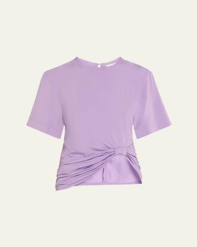 Short-Sleeve Ruched T-Shirt